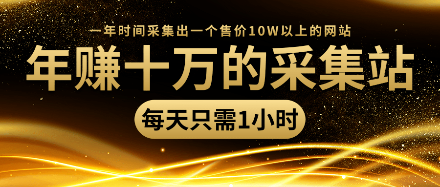 年赚十万的采集站，每天却只需要1小时，一年时间采集出一个售价10W以上的网站-温暖资源库