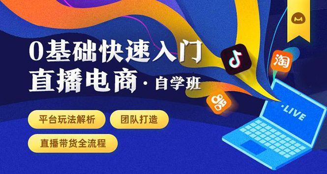 0基础快速入门直播电商课程：直播平台玩法解析-团队打造-带货全流程等环节-温暖资源库