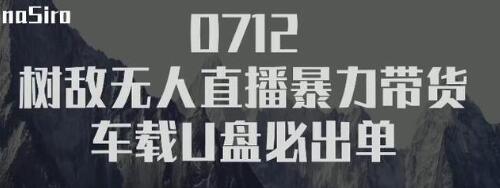 树敌‮习研‬社抖音无人直播暴力带货车载U盘必出单，单号单日产出300纯利润-温暖资源库