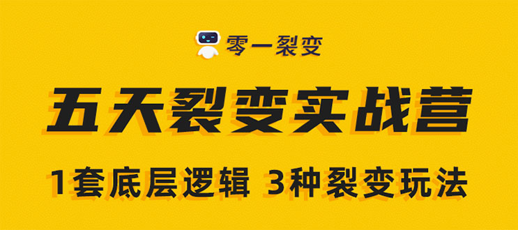 《5天裂变实战训练营》1套底层逻辑+3种裂变玩法，2020下半年微信裂变玩法-温暖资源库