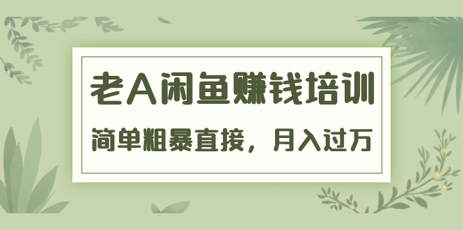 《老A闲鱼赚钱培训》简单粗暴直接，月入过万真正的闲鱼战术实课（51节课）-温暖资源库