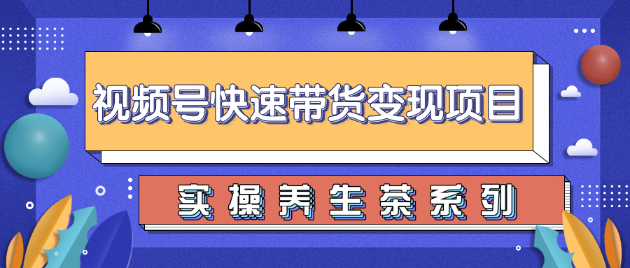 柚子视频号带货实操变现项目，零基础操作养身茶月入10000+-温暖资源库