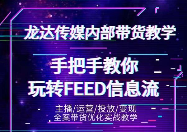 龙达传媒内部抖音带货密训营：手把手教你玩转抖音FEED信息流，让你销量暴增-温暖资源库