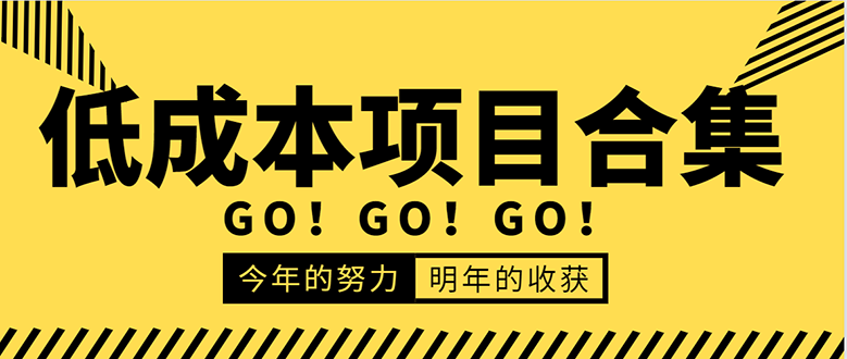 低成本零成本项目合集：赚钱快的慢的、暴利的，线上线下的，价值万元资料-温暖资源库