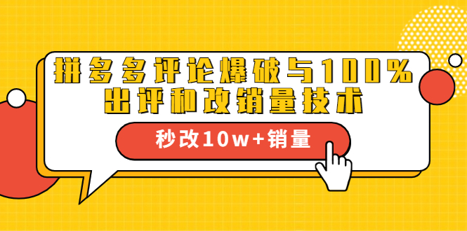 2021拼多多黑科技：拼多多评论爆破与100%出评和改销量技术-温暖资源库