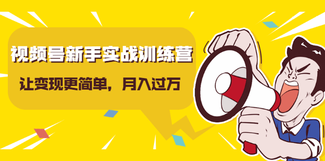 视频号新手实战训练营，让变现更简单，玩赚视频号，轻松月入过万-温暖资源库