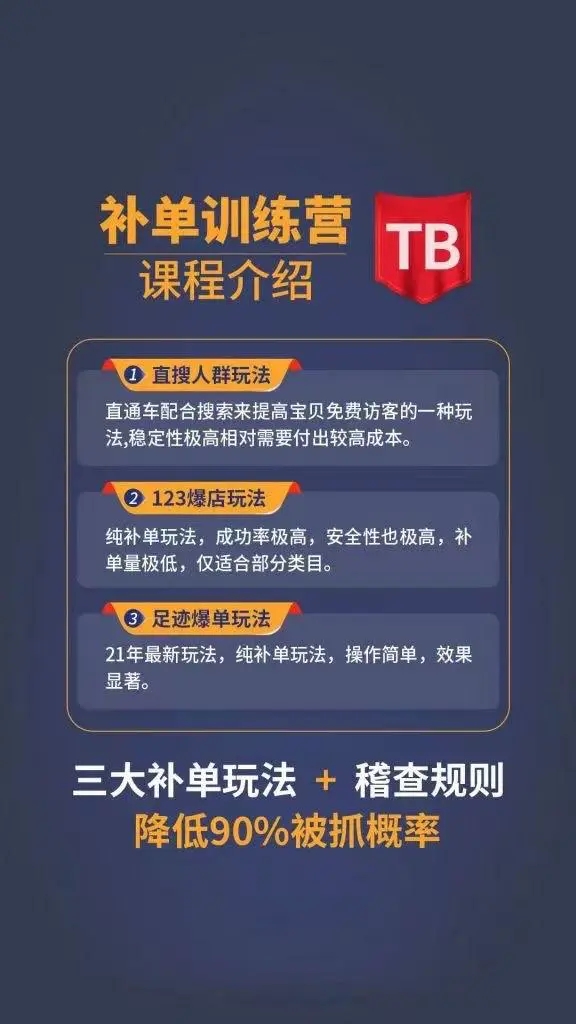 数据蛇淘宝2021最新三大补单玩法+稽查规则，降低90%被抓概率-温暖资源库