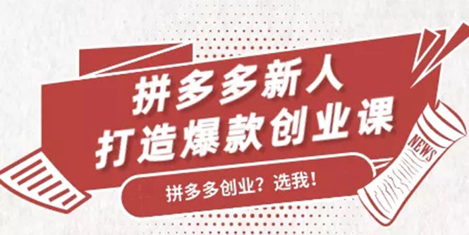拼多多新人打造爆款创业课：快速引流持续出单，适用于所有新人-温暖资源库