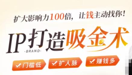IP打造吸金术：0基础0资源，也能扩大影响力100倍，让钱主动找你！-温暖资源库