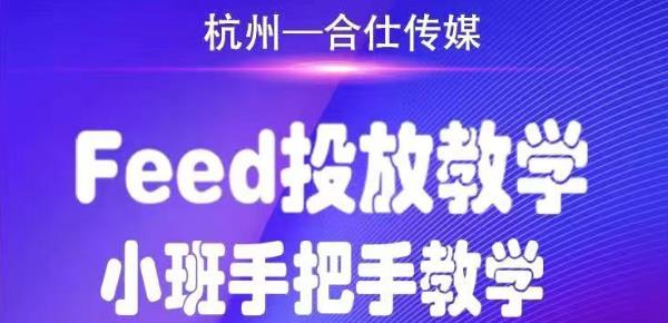 合仕传媒Feed投放教学，手把手教学，开车烧钱必须自己会-温暖资源库