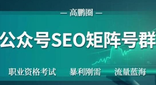 高鹏圈公众号SEO矩阵号群，实操20天纯收益25000+，普通人都能做-温暖资源库