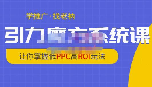 老衲·引力魔方系统课，让你掌握低PPC高ROI玩法，价值299元-温暖资源库