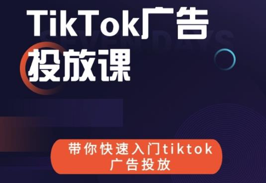 跨境B哥tiktok广告投放课，带你快速入门tiktok广告投放价值1680元-温暖资源库