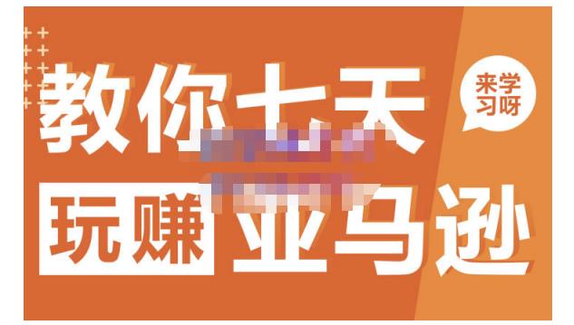 晟尧跨境·教你七天玩赚亚马逊，教你轻松玩赚亚马逊，适合小白学习-温暖资源库