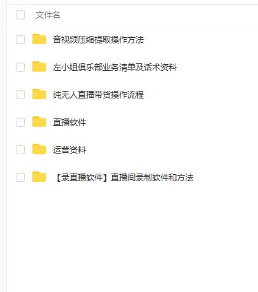 左小姐-直播带货俱乐部十三行、无人直播，全套教程附：工具、文档、话术资料-温暖资源库