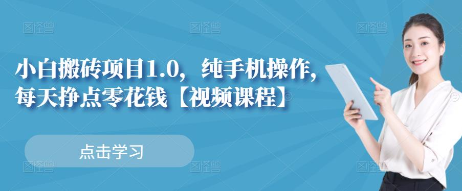 小白搬砖项目1.0，纯手机操作，每天兼职挣点零花钱-温暖资源库