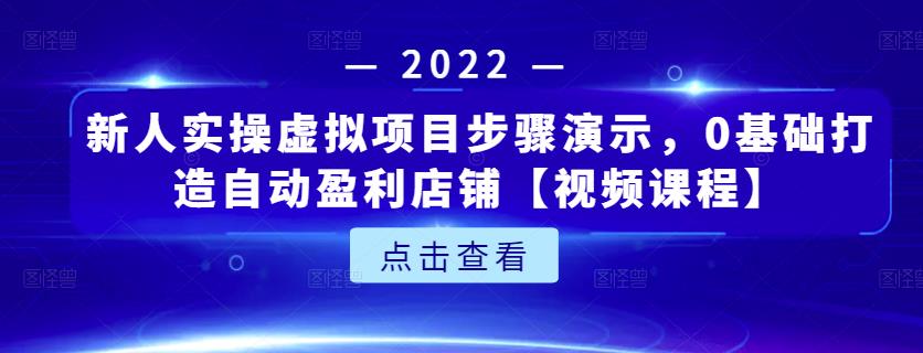 新人实操虚拟项目步骤演示，0基础打造自动盈利店铺【视频课程】-温暖资源库