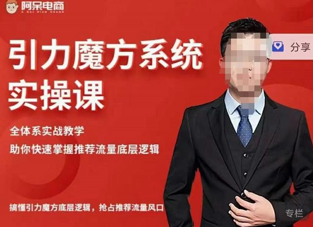 阿呆-引力魔方系统实操课，全体系实战教学，助你快速掌握推荐流量底层逻辑-温暖资源库