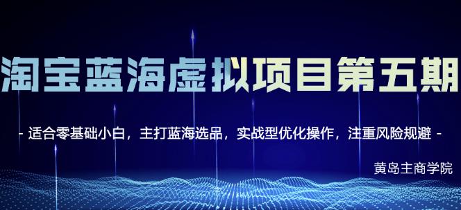黄岛主淘宝虚拟无货源3.0+4.0+5.0，适合零基础小白，主打蓝海选品，实战型优化操作-温暖资源库