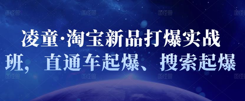 凌童·淘宝新品打爆实战班，直通车起爆、搜索起爆-温暖资源库