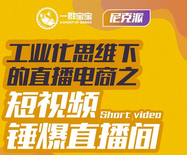 尼克派·工业化思维下的直播电商之短视频锤爆直播间，听话照做执行爆单-温暖资源库