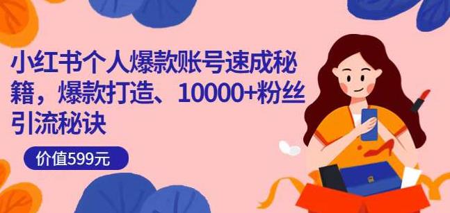 小红书个人爆款账号速成秘籍，爆款打造、10000+粉丝引流秘诀-温暖资源库