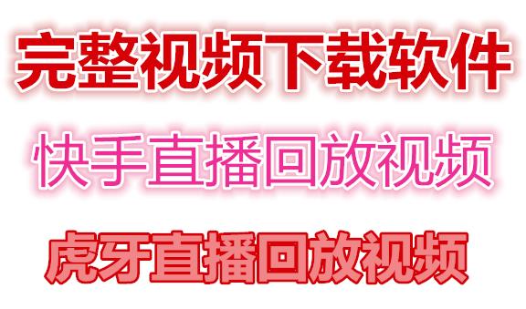 快手直播回放视频/虎牙直播回放视频完整下载(电脑软件+视频教程)-温暖资源库