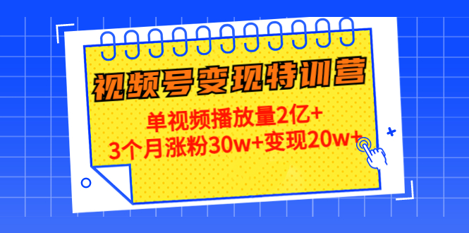 21天视频号变现特训营：单视频播放量2亿+3个月涨粉30w+变现20w+（第14期）-温暖资源库