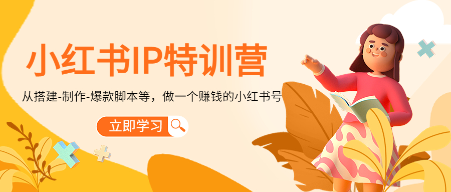 小红书IP特训营：从搭建-制作-爆款脚本等等，做一个赚钱的小红书号-温暖资源库