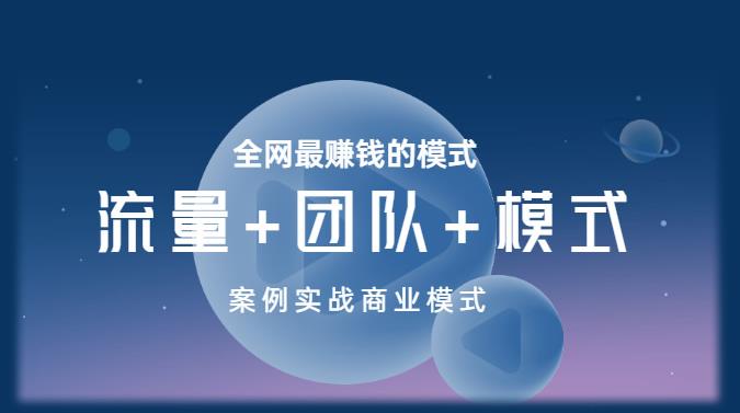 王冲老师《流量+团队+模式》商业模式实战课，全网最赚钱的模式-温暖资源库