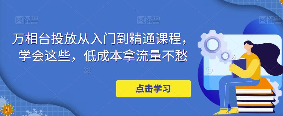 万相台投放从入门到精通课程，学会这些，低成本拿流量不愁-温暖资源库