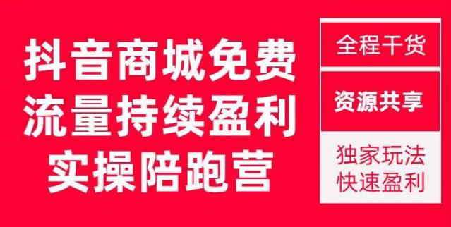 抖音商城搜索持续盈利陪跑成长营，抖音商城搜索从0-1、从1到10的全面解决方案-温暖资源库