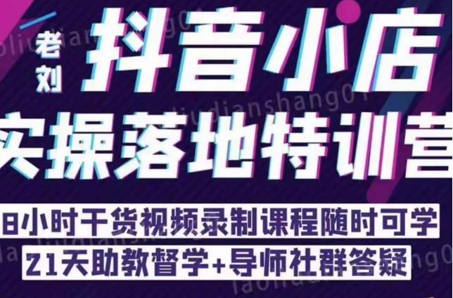抖音小店实操落地特训营：抖音小店无货源精细化运营，抖店商品卡流量（22节）-温暖资源库