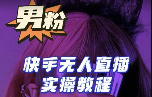 【男粉落地项目】零基础玩转男粉快手无人直播月入3w+，2023快手无人直播实操教程-温暖资源库