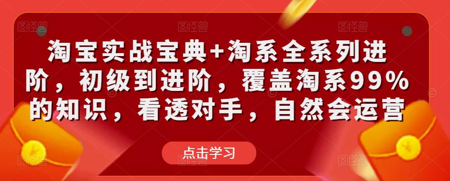 淘宝实战宝典+淘系全系列进阶，初级到进阶，覆盖淘系99%的知识，看透对手，自然会运营-温暖资源库