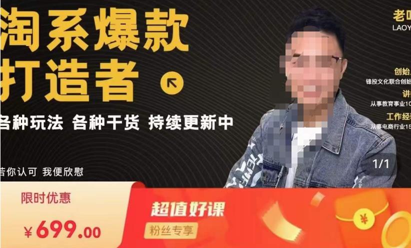 锋投老叶全店动销，淘系干货汇总，各种玩法，淘系爆款打造者-温暖资源库