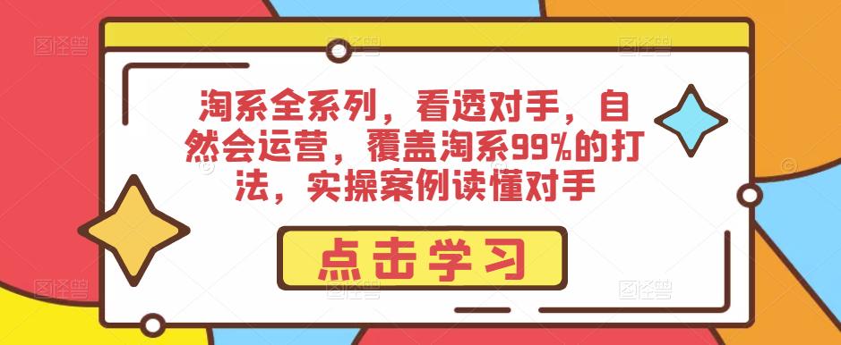 淘系全系列，看透对手，自然会运营，覆盖淘系99%的打法，实操案例读懂对手-温暖资源库