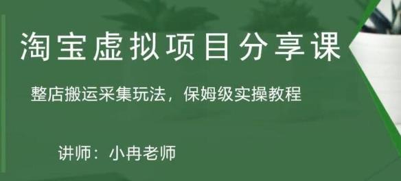 淘宝虚拟整店搬运采集玩法分享课：整店搬运采集玩法，保姆级实操教程-温暖资源库