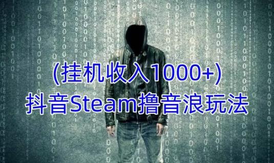 抖音Steam撸音浪玩法，挂机一天收入1000+不露脸 不说话 不封号 社恐人群福音-温暖资源库