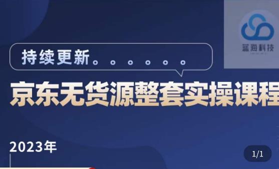 蓝七·2023京东店群整套实操视频教程，京东无货源整套操作流程大总结，减少信息差，有效做店发展-温暖资源库