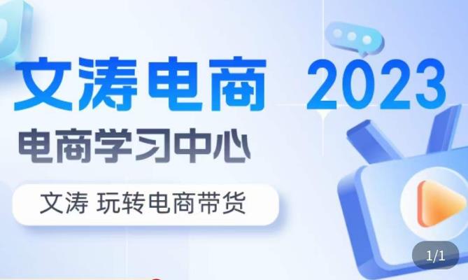 文涛电商·7天零基础自然流起号，​快速掌握店铺运营的核心玩法，突破自然展现量，玩转直播带货-温暖资源库
