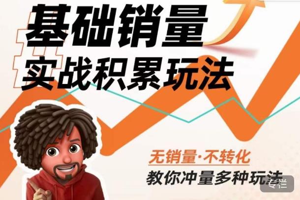 内功丨淘系基础销量实战积累玩法，无销量·不转化，教你冲量多种玩法-温暖资源库