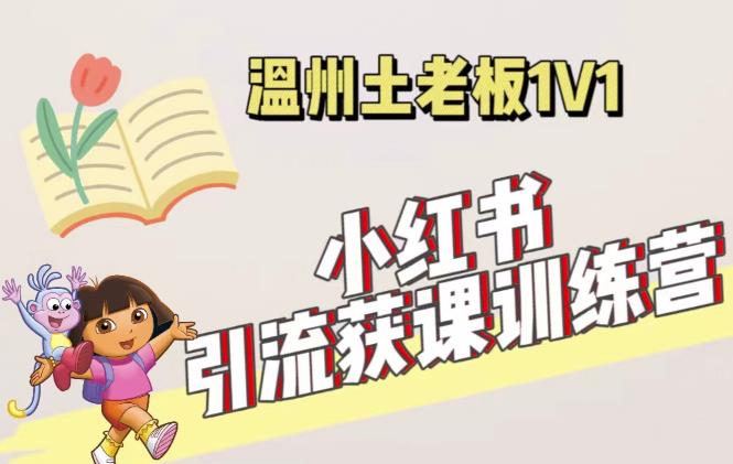 小红书1对1引流获客训练营：账号、内容、引流、成交（价值3999元）-温暖资源库
