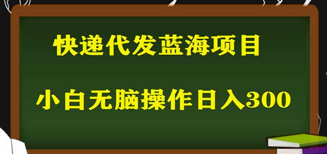 2023最新蓝海快递代发项目，小白零成本照抄也能日入300+-温暖资源库