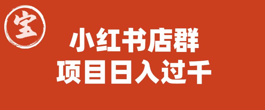 宝哥小红书店群项目，日入过千（图文教程）【揭秘】-温暖资源库