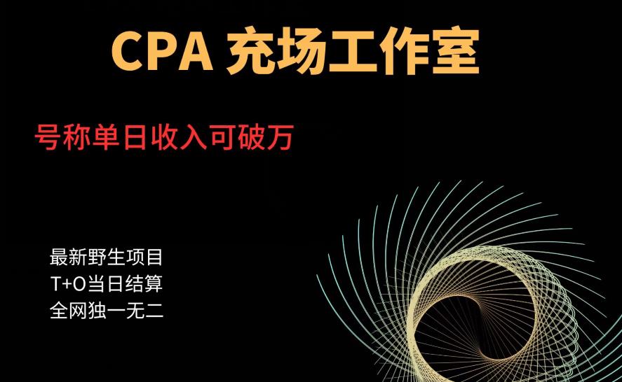 cpa充场工作室，号称单日收入10000+（揭秘）-温暖资源库