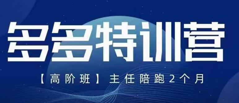 纪主任·5月最新多多特训营高阶班，玩法落地实操，多多全掌握-温暖资源库