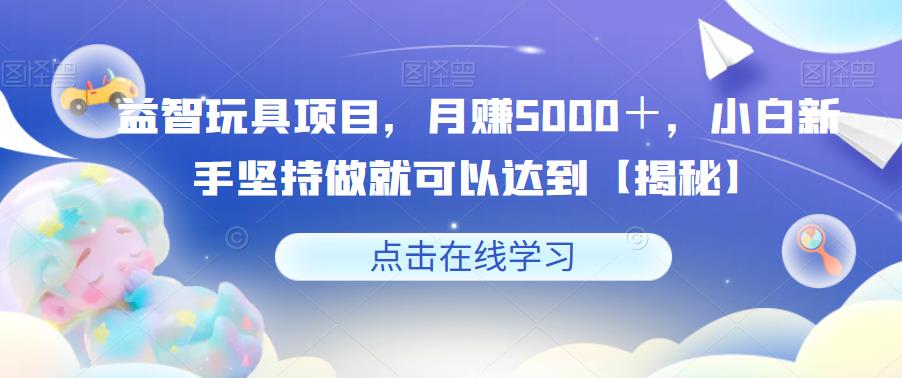 益智玩具项目，月赚5000＋，小白新手坚持做就可以达到【揭秘】-温暖资源库