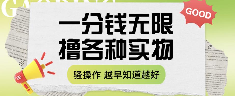 一分钱无限撸实物玩法，让你网购少花冤枉钱【揭秘】-温暖资源库