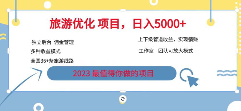 7.22旅游项目最新模式，独立后台+全国35+线路，日入5000+【揭秘】-温暖资源库